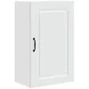 Image de Meuble mural de cuisine - vidaXL - Blanc - 50x31x80 cm - Bois dingénierie - 3 étagères - 1 porte à charnières