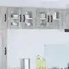 Image de Cabinet En Verre Mural Lucca 2 Pcs Gris Béton 60 X 31 X 40 Cm Vidaxl