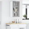 Image de Cabinet En Verre Mural Lucca 2 Pc Sonoma Gris Bois D'ingénierie Vidaxl