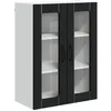 Image de Armoire de cuisine moderne - vidaXL - 60x31x80 cm - Noir - Bois dingénierie - Rangement mural - Compartiments pratiques