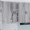 Image de Cabinet En Verre Mural Lucca Sonoma Gris 60 X 31 X 100 Cm Vidaxl