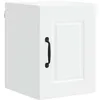 Image de Armoire de cuisine murale - vidaXL - Blanc - Bois dingénierie - 30x31x40 cm - Panneau en relief - 1 étagère