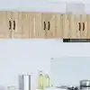 Image de Meuble Mural Porto 2 Pc Chêne Sonoma Bois D'ingénierie Vidaxl