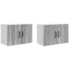 Image de Armoire de cuisine murale - vidaXL - Gris Sonoma - Bois dingénierie - 60x31x40 cm - 4 étagères - 4 portes à charnières