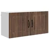 Image de Armoire de cuisine murale - vidaXL - Chêne brun - 80x31x40 cm - Bois dingénierie - 2 étagères - 2 portes à charnières