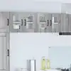 Image de Cabinet En Verre Mural Porto 2 Pcs Gris Sonoma 60 X 31 X 40 Cm Vidaxl