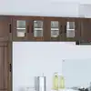 Image de Cabinet En Verre Mural Porto 2 Pcs Chêne Brun 60 X 31 X 40 Cm Vidaxl