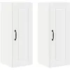 Image de Armoire de cuisine murale - vidaXL - Blanc - Bois dingénierie - 30x31x80 cm - 6 étagères - 4 portes à charnières