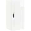 Image de Armoire de cuisine murale - vidaXL - Blanc brillant - Bois dingénierie - 40x31x80 cm - 3 étagères
