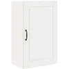 Image de Armoire de cuisine murale - vidaXL - Blanc - Bois dingénierie - 50x31x80 cm - 3 étagères - 2 portes à charnières