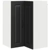 Image de Armoire de cuisine moderne - vidaXL - 57x57x80 cm - Noir - Bois dingénierie - 3 étagères - 2 portes à charnières
