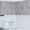 Image de Cabinet D'angle Mural Porto Gris Sonoma 57 X 57 X 80 Cm Vidaxl