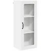 Image de Armoire de cuisine murale - vidaXL - Blanc - Bois dingénierie - 40x31x100 cm - 3 étagères - 2 portes à charnières