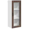 Image de Armoire de cuisine murale - vidaXL - Chêne brun - Bois dingénierie - 40x31x100 cm - 3 étagères - 2 portes à charnières