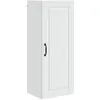 Image de Meuble mural de cuisine - vidaXL - Blanc - Bois dingénierie - 40x31x100 cm - 3 étagères - 1 porte à charnières