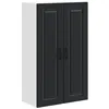Image de Armoire de cuisine moderne - vidaXL - Noir - 60x31x100 cm - Bois dingénierie - 3 étagères - 2 portes à charnières