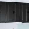 Image de Meuble Mural Porto Noir 80 X 31 X 100 Cm Bois D'ingénierie Vidaxl
