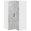Image de Armoire de cuisine murale - vidaXL - Gris béton - Bois dingénierie - 57x57x100 cm - 3 étagères - 2 portes à charnières