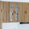Image de Cabinet En Verre Mural Porto Chêne Artisanal 60 X 31 X 100 Cm Vidaxl