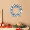 Image de vidaXL Couronnes de Boules de Noël 2 pcs Argent 33 x 33 x 7 cm 42019682
