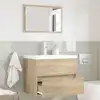 Image de Ensemble De Mobilier De Salle De Bain Avec Tiroir Chêne Sonoma Vidaxl
