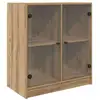 Image de Vidaxl meuble d'appoint chêne artisanal 68 x 37 x 75,5 cm
