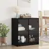 Image de Meuble D'appoint Chêne Noir 68 X 37 X 75,5 Cm Bois D'ingénierie Vidaxl