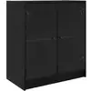 Image de Vidaxl meuble d'appoint chêne noir 68 x 37 x 75,5 cm bois d'ingénierie