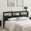 Image de Tête De Lit Chêne Noir 200 X 17 X 102 Cm Bois D'ingénierie Vidaxl