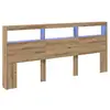 Image de Vidaxl tête de lit chêne artisanal 220 x 17 x 102 cm bois d'ingénierie