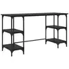 Image de Vidaxl bureau chêne noir 140 x 50 x 75 cm bois d'ingénierie