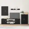 Image de Ensemble Meuble Tv Chêne Noir Bois D'ingénierie Vidaxl