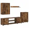 Image de Vidaxl ensemble meuble tv chêne fumé bois d'ingénierie
