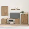 Image de Ensemble Meuble Tv Chêne Artisanal Bois D'ingénierie Vidaxl