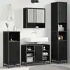 Image de Ensemble De Mobilier De Salle De Bain Avec Étagère Chêne Noir Vidaxl