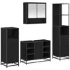 Image de Vidaxl ensemble de mobilier de salle de bain 4 pcs chêne noir