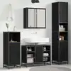 Image de Ensemble De Mobilier De Salle De Bain 4 Pcs Chêne Noir Vidaxl