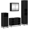 Image de Vidaxl ensemble de mobilier de salle de bain 4 pcs chêne noir