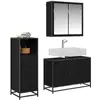Image de Vidaxl ensemble de mobilier de salle de bain 3 pcs chêne noir
