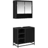 Image de Vidaxl ensemble de mobilier de salle de bain 2 pièces chêne noir