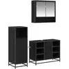 Image de Vidaxl ensemble de mobilier de salle de bain 3 pcs chêne noir