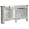 Image de Cache-radiateur moderne - vidaXL - Gris béton - 152x19x815 cm - Bois dingénierie - Design à lattes verticales