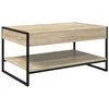Image de Table basse industrielle - vidaXL - 80x50x40 cm - Sonoma - Bois dingénierie - Pieds en acier - Rectangulaire