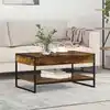 Image de Table Basse Chêne Fumé 80 X 50 X 40 Cm Bois D'ingénierie Vidaxl