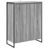Image de Meuble à chaussures - vidaXL - Gris Sonoma - 79x36x100 cm - Bois dingénierie - 2 portes - Pieds en acier