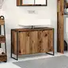 Image de Cabinet De Salle De Bain Avec Porte Bois Ancien 90 X 30 X 60 Cm Vidaxl