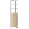 Image de Cabinet de salle de bain - vidaXL - Sonoma - Bois dingénierie - 40x30x180 cm - Avec tiroir - 1 porte - Usage intérieur