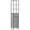 Image de Cabinet de salle de bain industriel - vidaXL - Gris Sonoma - 40x30x180 cm - Bois dingénierie - Avec tiroir - 1 porte