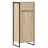 Image de Cabinet de salle de bain en bois dingénierie - vidaXL - Sonoma - 40x30x100 cm - Pieds en acier