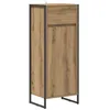 Image de Cabinet de salle de bain - vidaXL - Chêne Artisan - 40x30x100 cm - Bois dingénierie - Pieds en acier